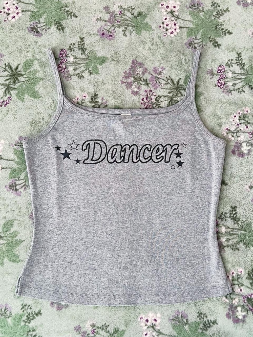 Vintage Kavio Dancer Y2K Gentlemen’s Club Star Grey Tank Top 🤍✨